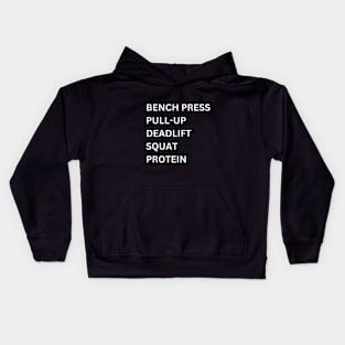 Weight Training Gym Workout Kids Hoodie